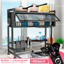 Organizador de Cocina Multifuncional de Acero Inoxidable + REGALO: Kit de Utensilios