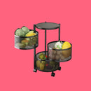 [COMPRÁ 1 Y LLEVÁ 2] Frutera Articulada Giratoria de Acero Inoxidable de 3/4/5 Niveles +REGALO: Kit de Utensilios de Cocina