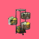 [COMPRÁ 1 Y LLEVÁ 2] Frutera Articulada Giratoria de Acero Inoxidable de 3/4/5 Niveles +REGALO: Kit de Utensilios de Cocina