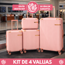 Kit de 4 Valijas Milano en ABS Reforzado con Giro 360° y Diseño Antirrayado