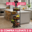 [COMPRÁ 1 Y LLEVÁ 2] Frutera Articulada Giratoria de Acero Inoxidable de 3/4/5 Niveles +REGALO: Kit de Utensilios de Cocina