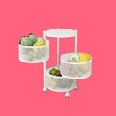 [COMPRÁ 1 Y LLEVÁ 2] Frutera Articulada Giratoria de Acero Inoxidable de 3/4/5 Niveles +REGALO: Kit de Utensilios de Cocina