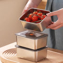 Kit de 16 Recipientes de Acero Inoxidable Línea Premium con Tapa Antifugas Resistente al Congelador y a Altas Temperaturas