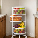 [COMPRÁ 1 Y LLEVÁ 2] Frutera Articulada Giratoria de Acero Inoxidable de 3/4/5 Niveles +REGALO: Kit de Utensilios de Cocina