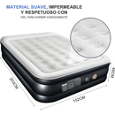 [Llevá 2 Pagá 1] Colchón Portátil de Dos Plazas con Apoyo para la Cabeza, Triple Revestimiento y Antidesgarro +REGALO: Bomba de Aire Eléctrica